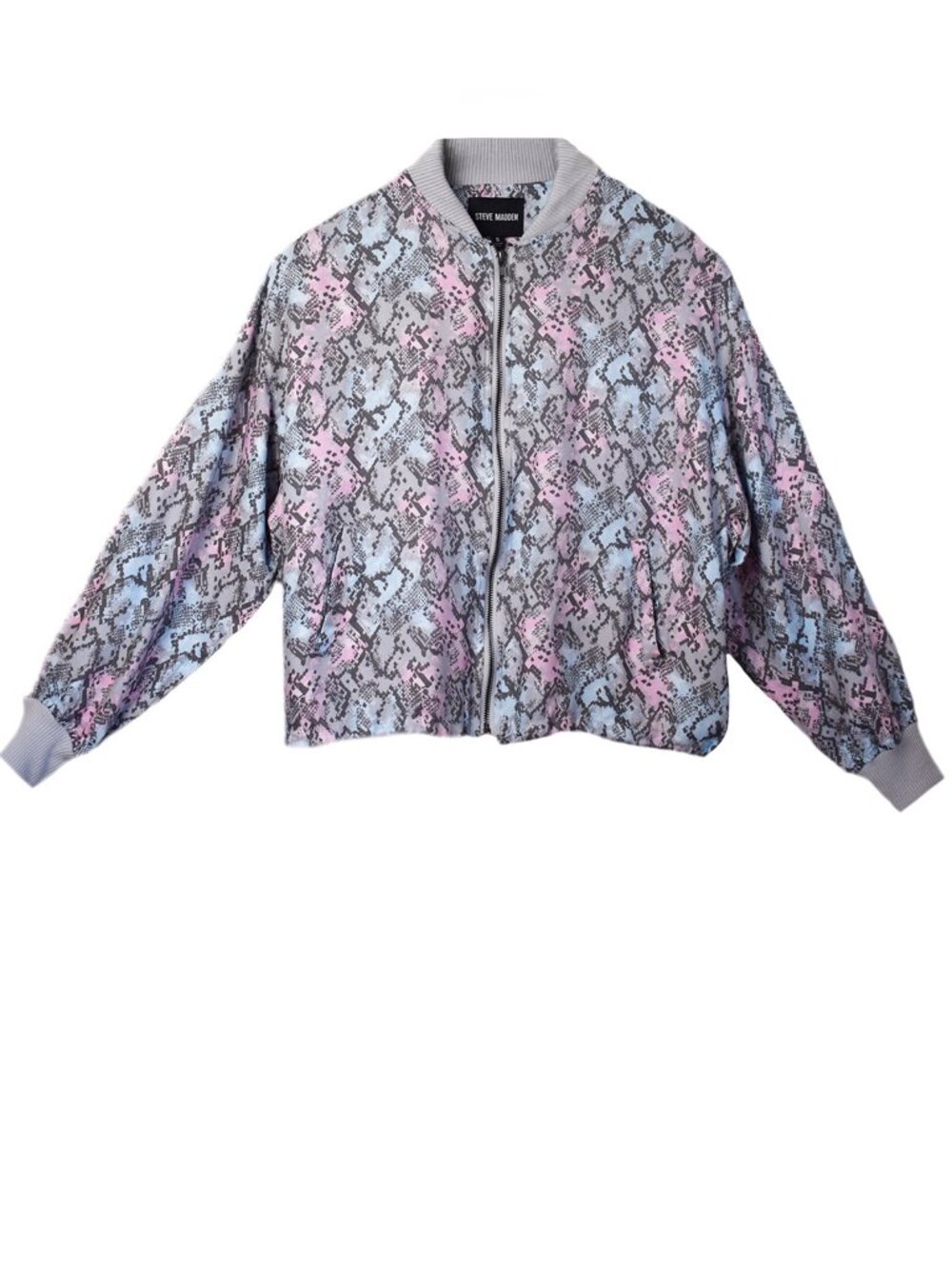 Steve Madden Women’s Jacket Lightweight Rayon Sleek Bomber Nantucket Breeze NEW - Picture 4 of 8